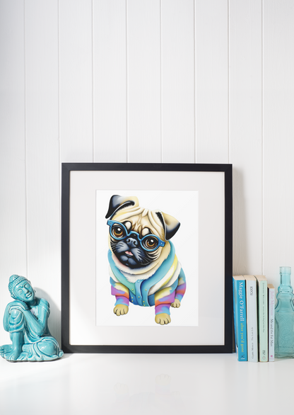 Professor Pug Puzzle Art Australia