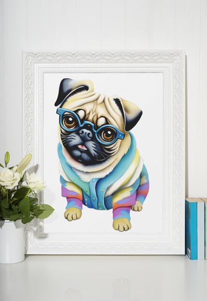 Professor Pug Puzzle Art Australia