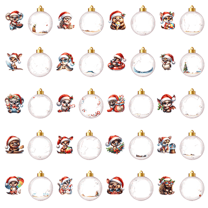 20 Xmas Baubles Puzzle Art Australia