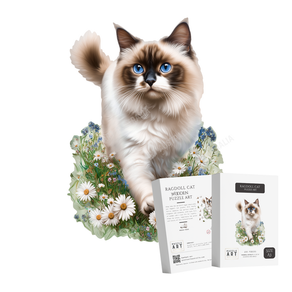 Ragdoll Cat Wooden Puzzle