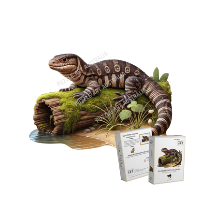 Sandstone Goanna Wooden Puzzle