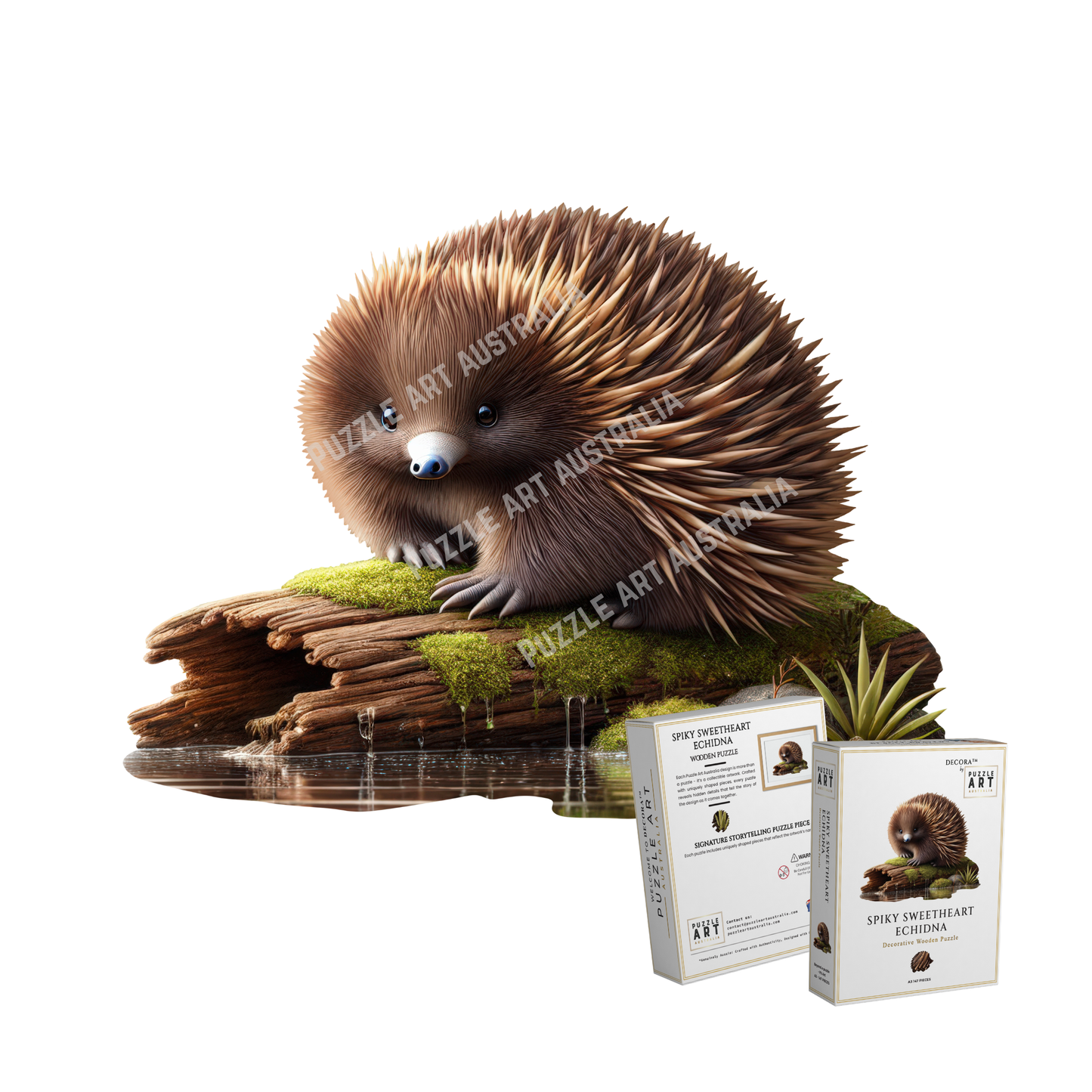Spiky Sweetheart Echidna Wooden Puzzle