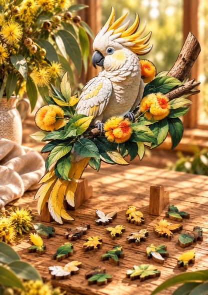 Sulphur Cockatoo Wooden Puzzle