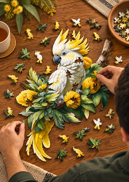 Sulphur Cockatoo Wooden Puzzle