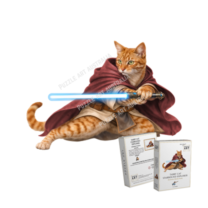 Tabby Cat Starbound Explorer ~ Decorative Wooden Puzzle