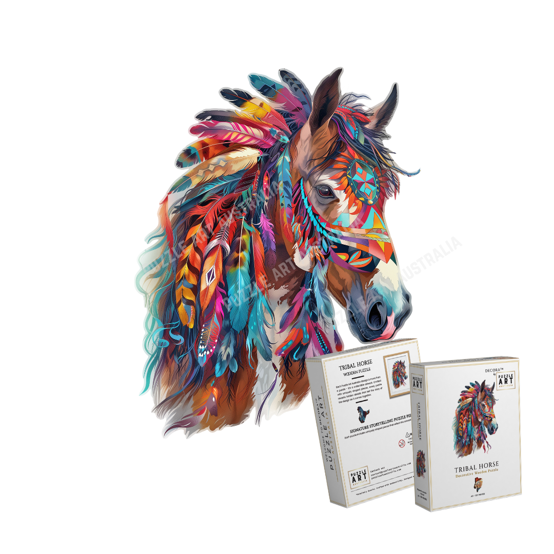 Tribal Horse Wooden Puzzle