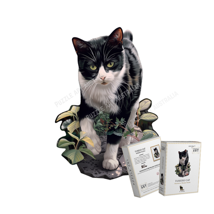 Tuxedo Cat Wooden Puzzle