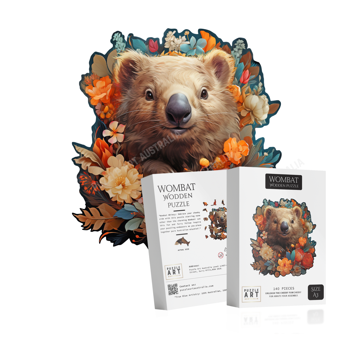 Wombat Wooden Puzzle - Puzzle Art Australia – Wholesale Puzzle Art ...