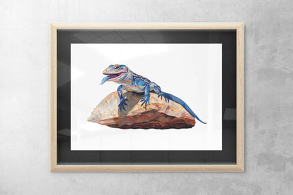 Blue Tongue Lizard Puzzle Art Australia