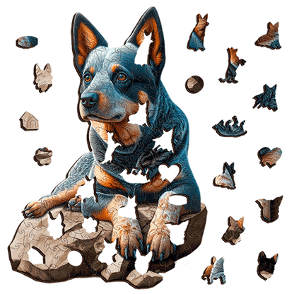 Blue Heeler Puzzle Art Australia
