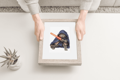 British Shorthair Guardian wooden puzzle framed and held in hands