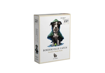 Border Collie Catch Wooden Puzzle