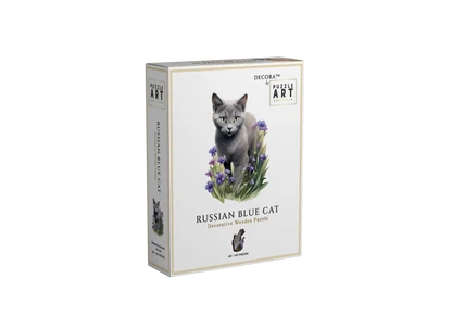 Russian Blue Cat Wooden Puzzle