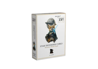 Star Defender Corgi Wooden Puzzle