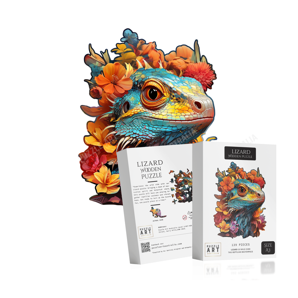 Lizard Wooden Puzzle - Puzzle Art Australia – Wholesale Puzzle Art ...