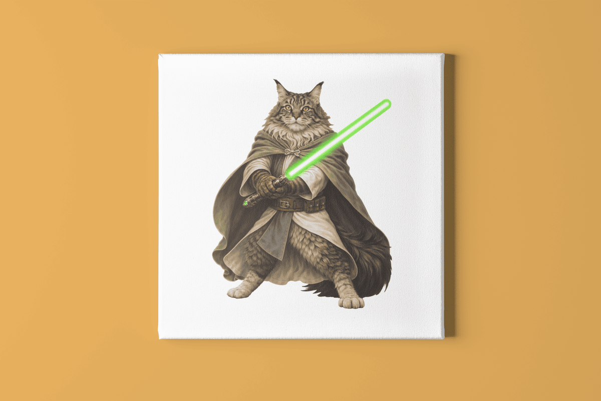 Maine Coon Master wooden puzzle framed in a minimal room