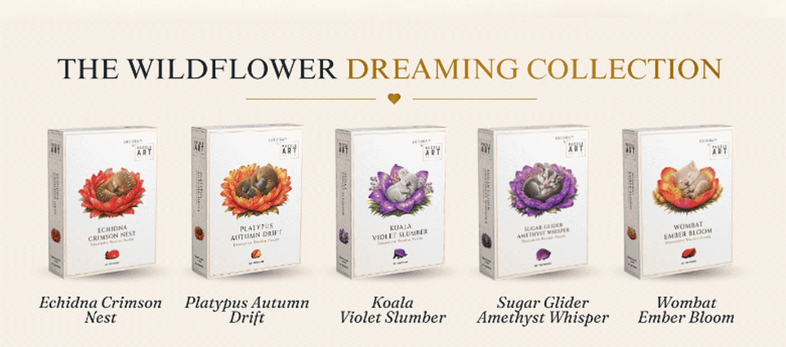 Puzzle Art Australia Wildflower Dreaming Collection product boxes
