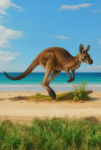 Western Grey Kangaroo ~ Wooden Art Puzzle