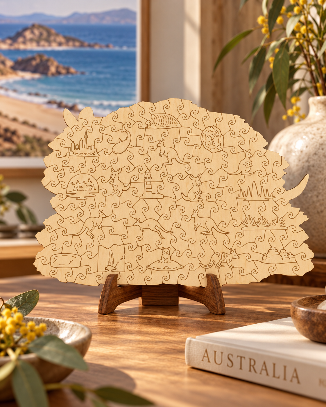Western Grey Kangaroo ~ Wooden Art Puzzle
