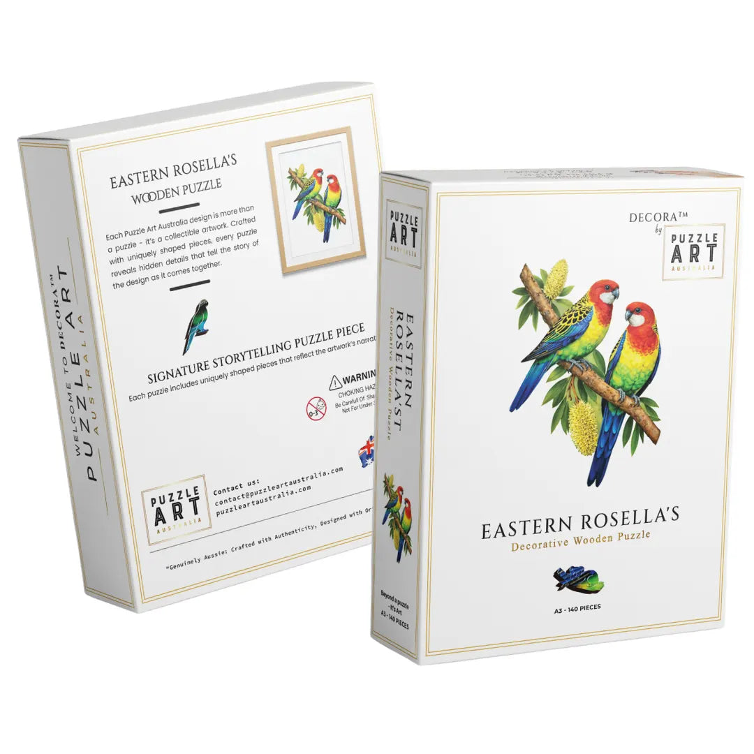 Eastern Rosella Pair Wodden Puzzle